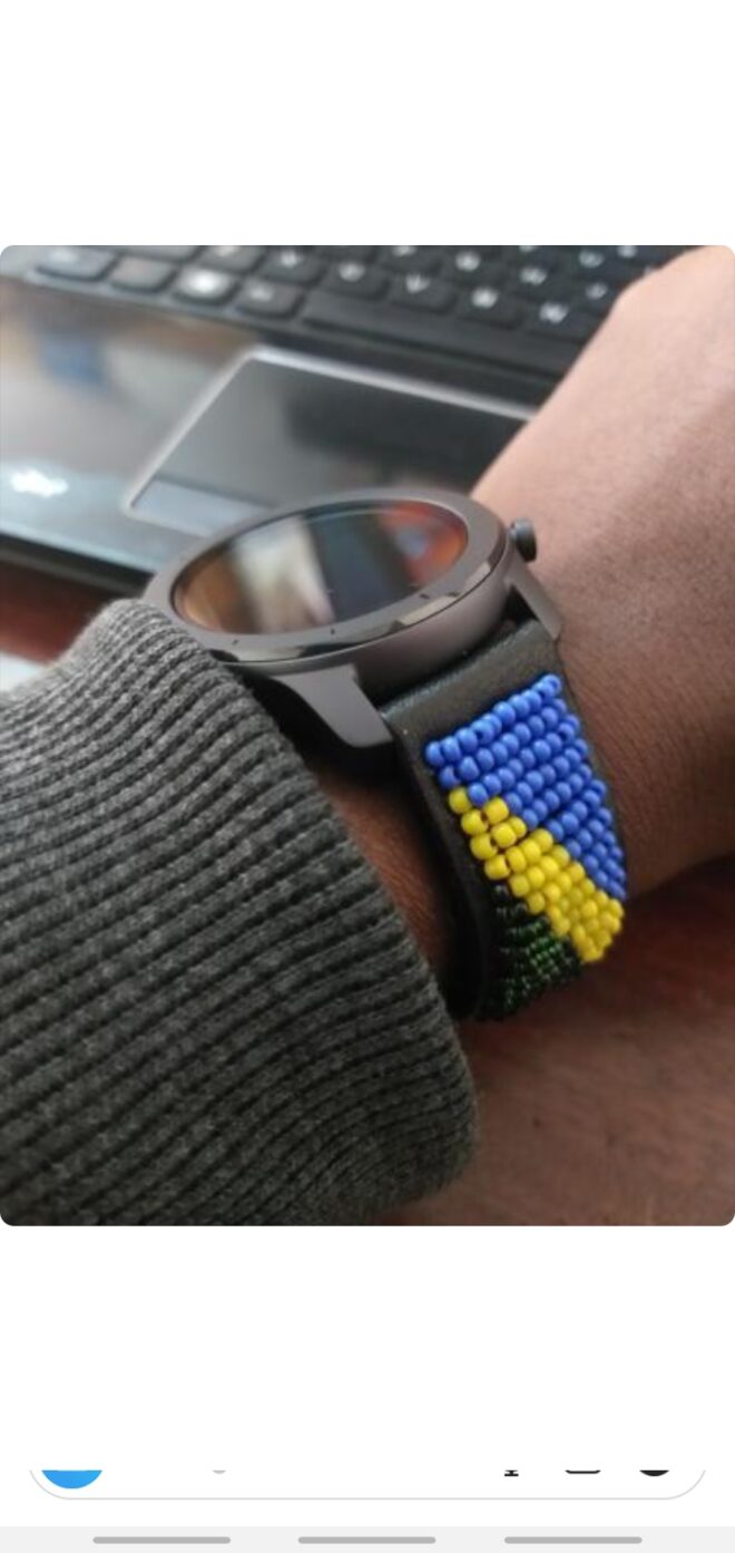 Custom rwanda watch strap beaded kind